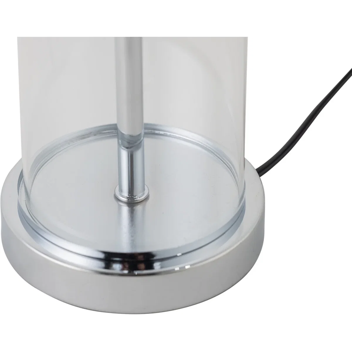 Set Of 2 Aura Base Only Table Lamps - Polished Chrome Plate With Clear Glass Detail – image 5