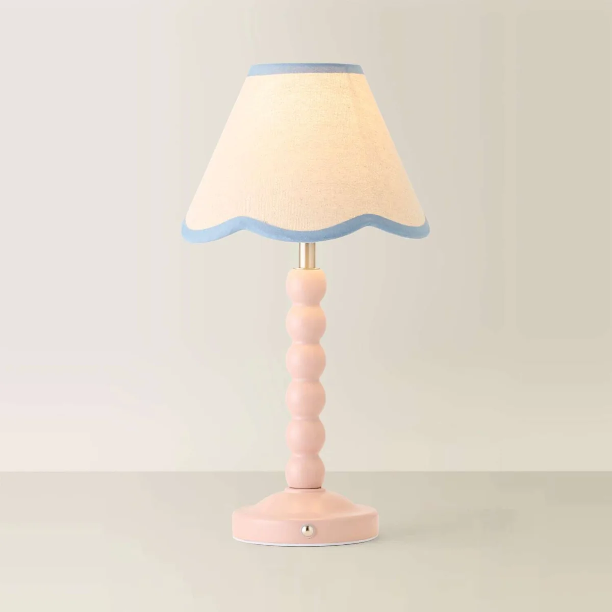 Bobble Pink Rechargeable Table Lamp Blue Shade - Pink – image 5
