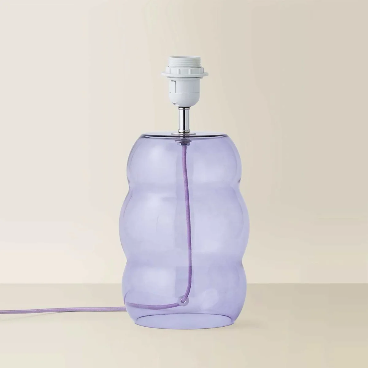 Lolly Glass Bubble Table Lamp Base - Lilac – image 1