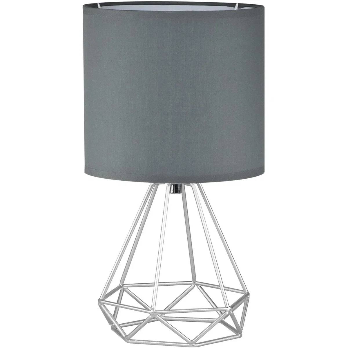 Set Of 2 Christie Silver Geometric Lamps - Silver & Grey – image 3