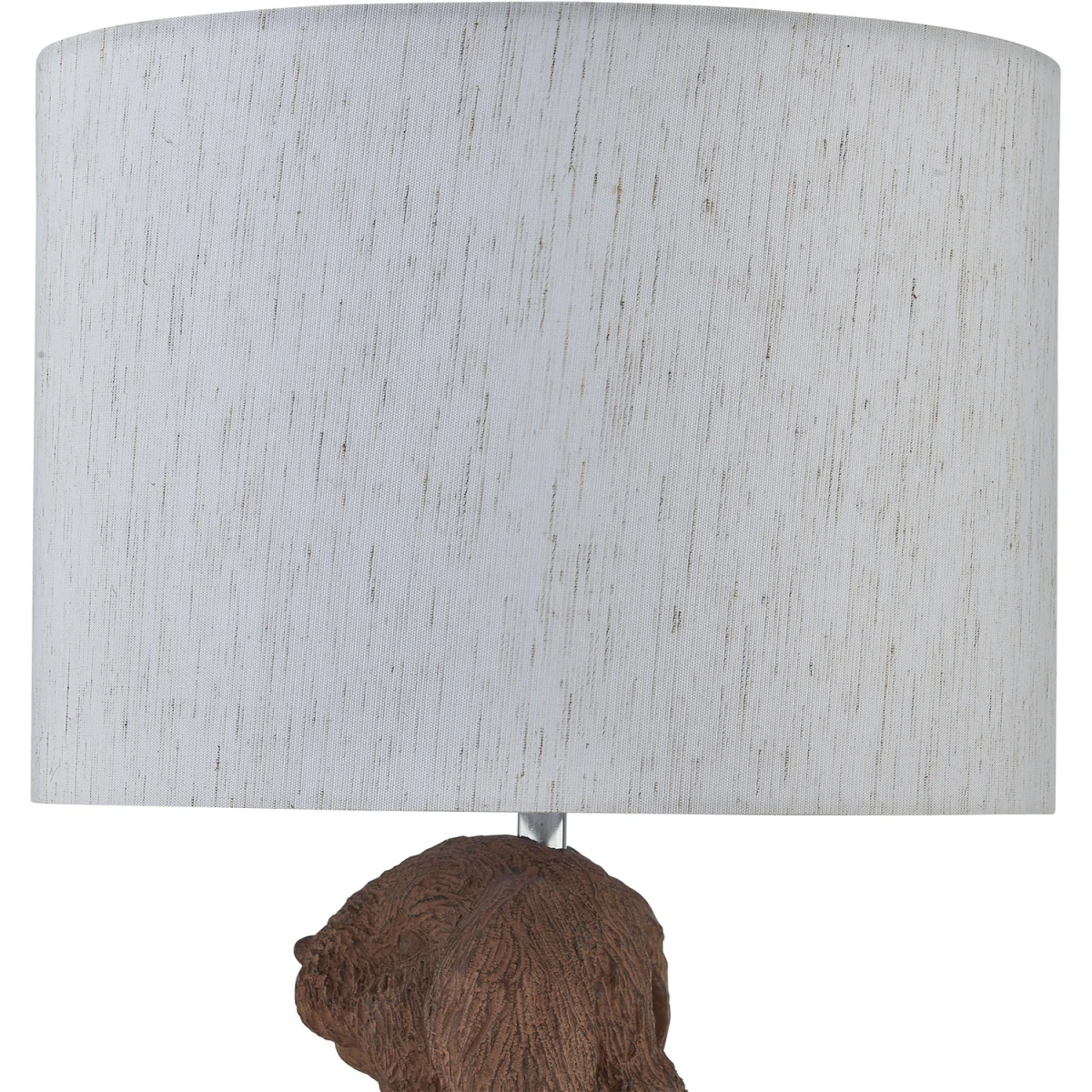 Set Of 2 Lily Table Lamp With Shades - Brown Resin And Oatmeal Linen – image 5
