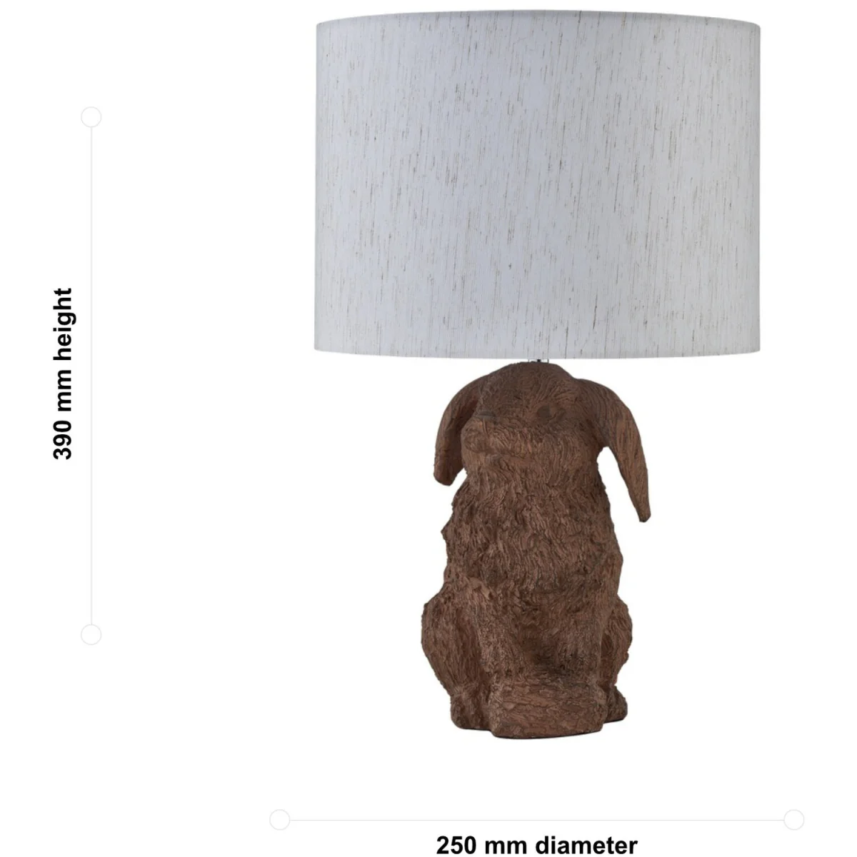 Set Of 2 Lily Table Lamp With Shades - Brown Resin And Oatmeal Linen – image 8