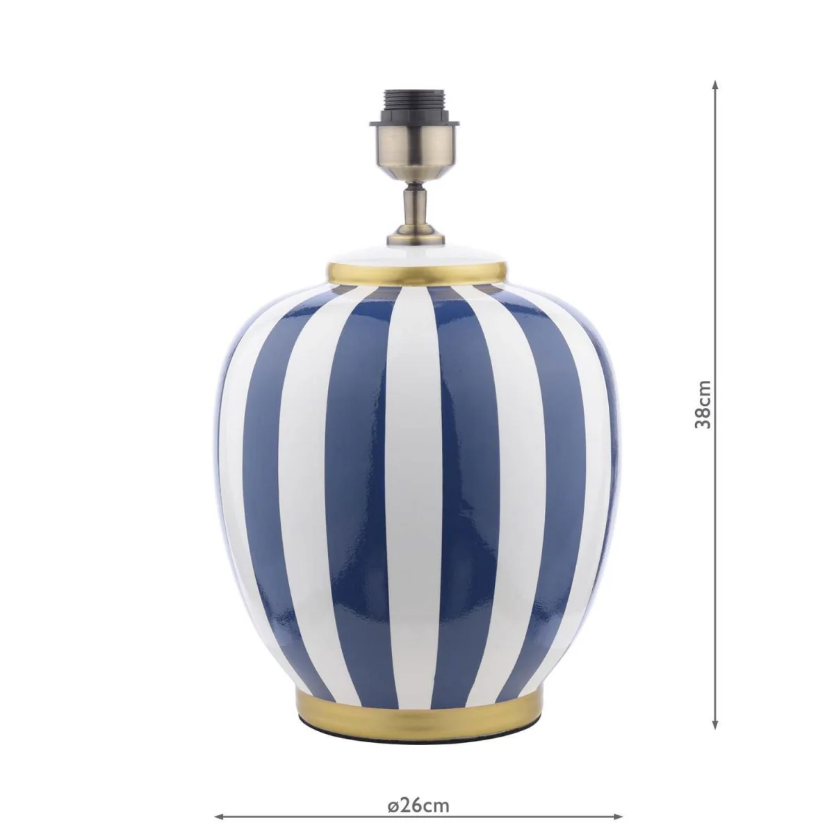 Circus Ceramic Table Lamp Blue White – image 3