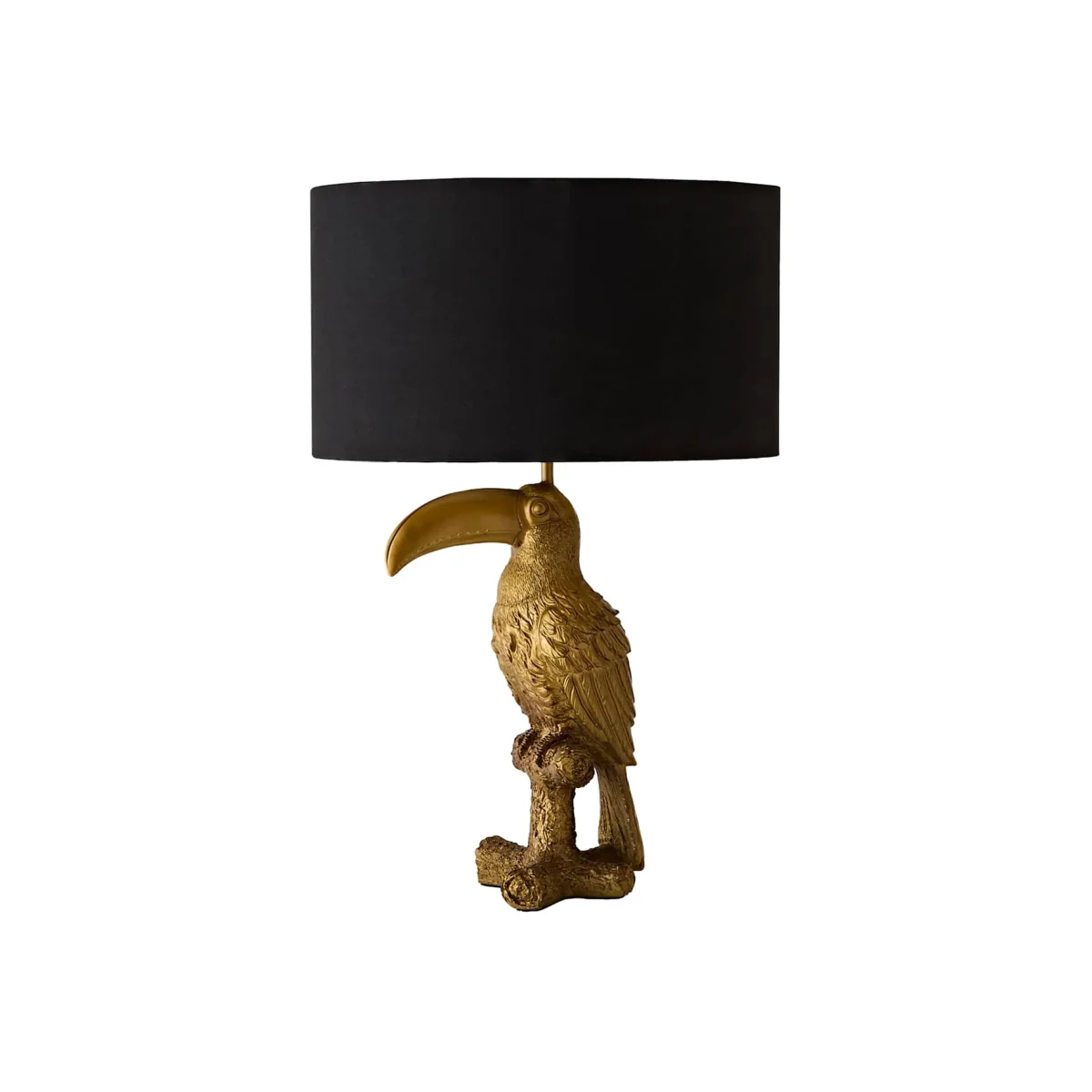 Tuki Toucan Brushed Bronze Table Lamp - Black and Gold