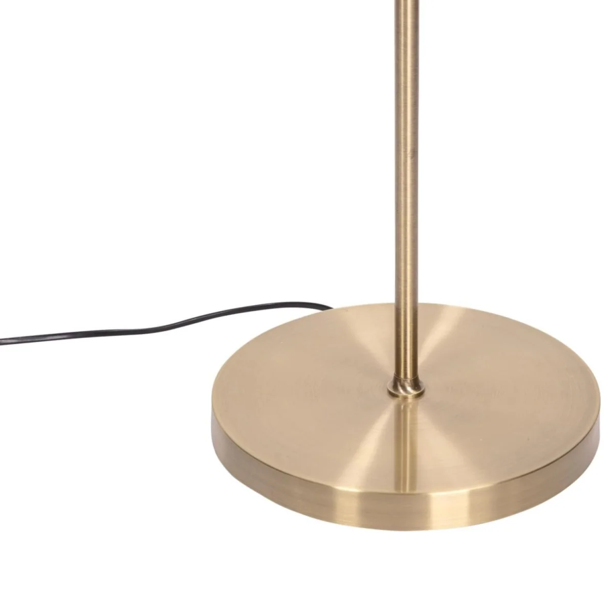 Winchester Floor Lamp - Antique Brass Plate And Cream Cotton – image 5