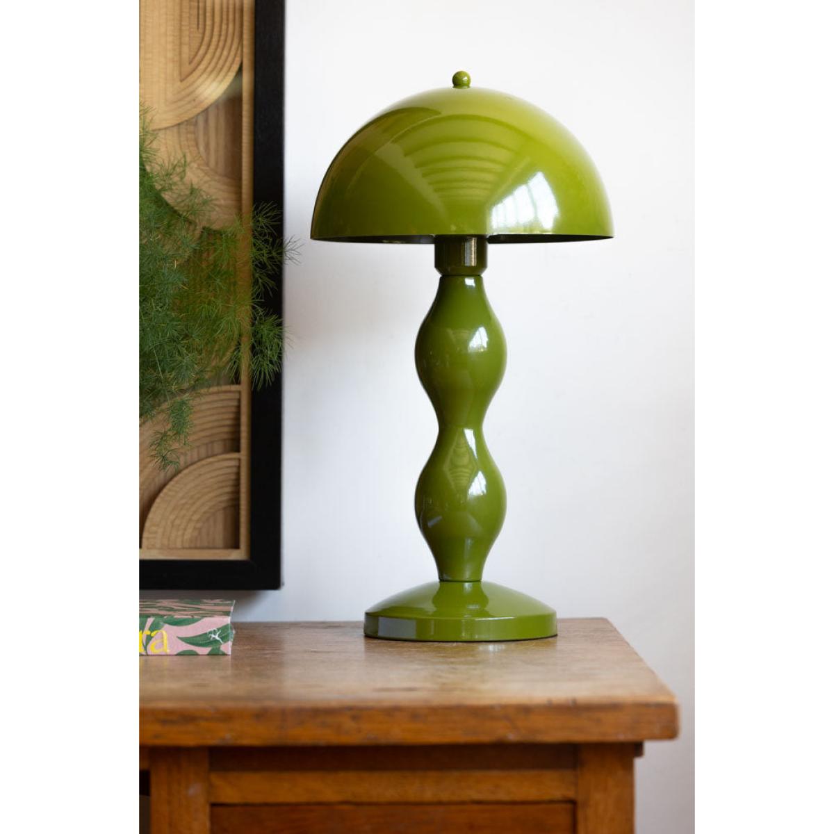 Green Wavy Retro Table Lamp - DISCONTINUED – image 3