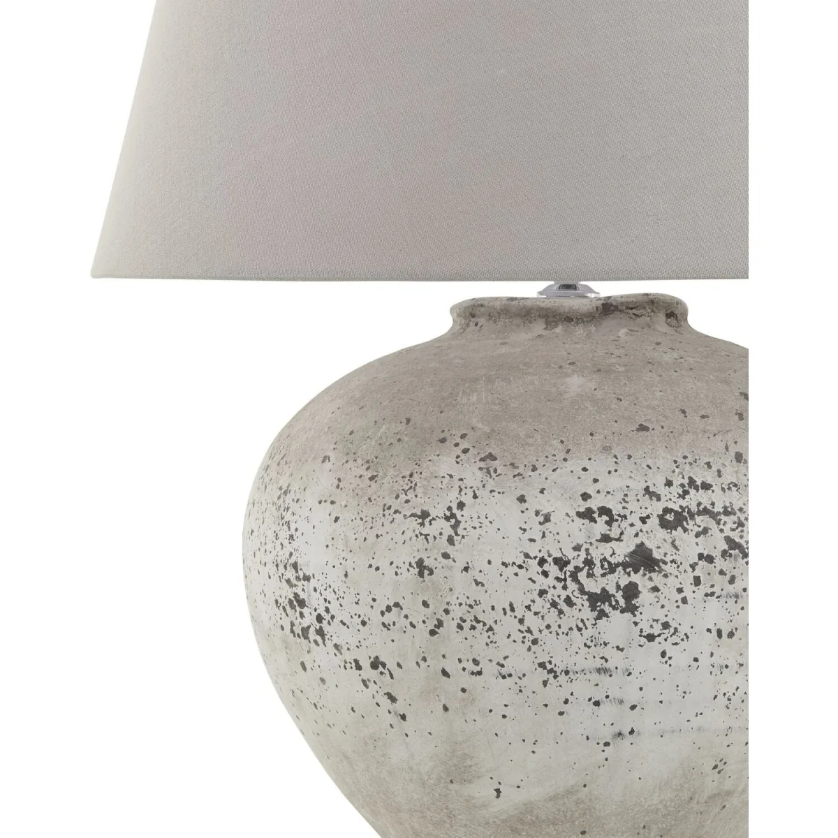 Regola Large Stone Effect Ceramic Table Lamp With Shade - Stone – image 4