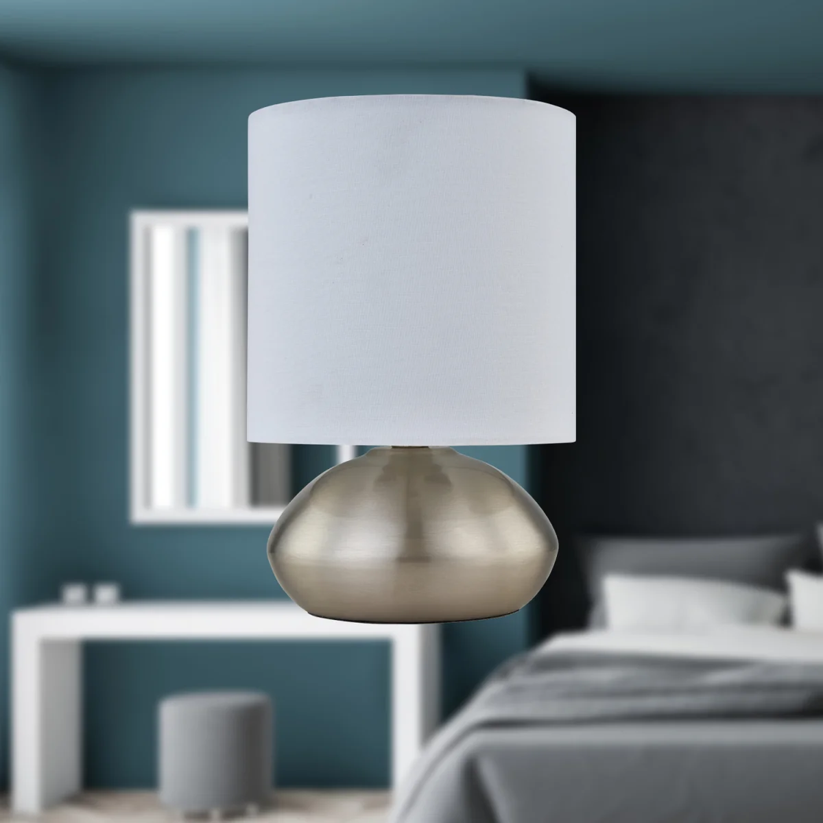 Jenson Base Only Table Lamp - Satin Nickel Plate – image 3
