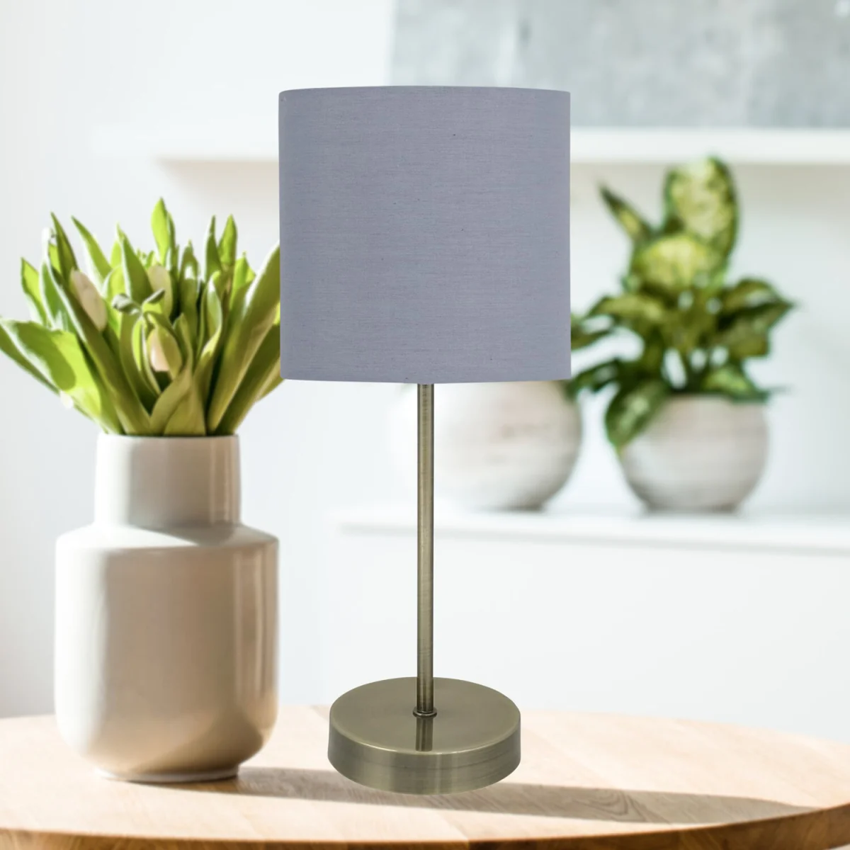 Stick Base Only Table Lamp - Antique Brass Plate – image 5