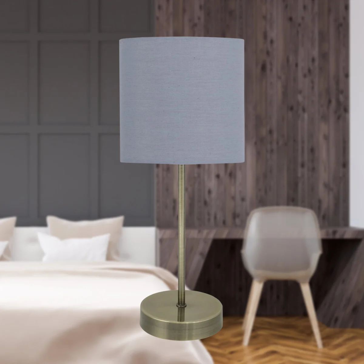 Stick Base Only Table Lamp - Antique Brass Plate – image 6
