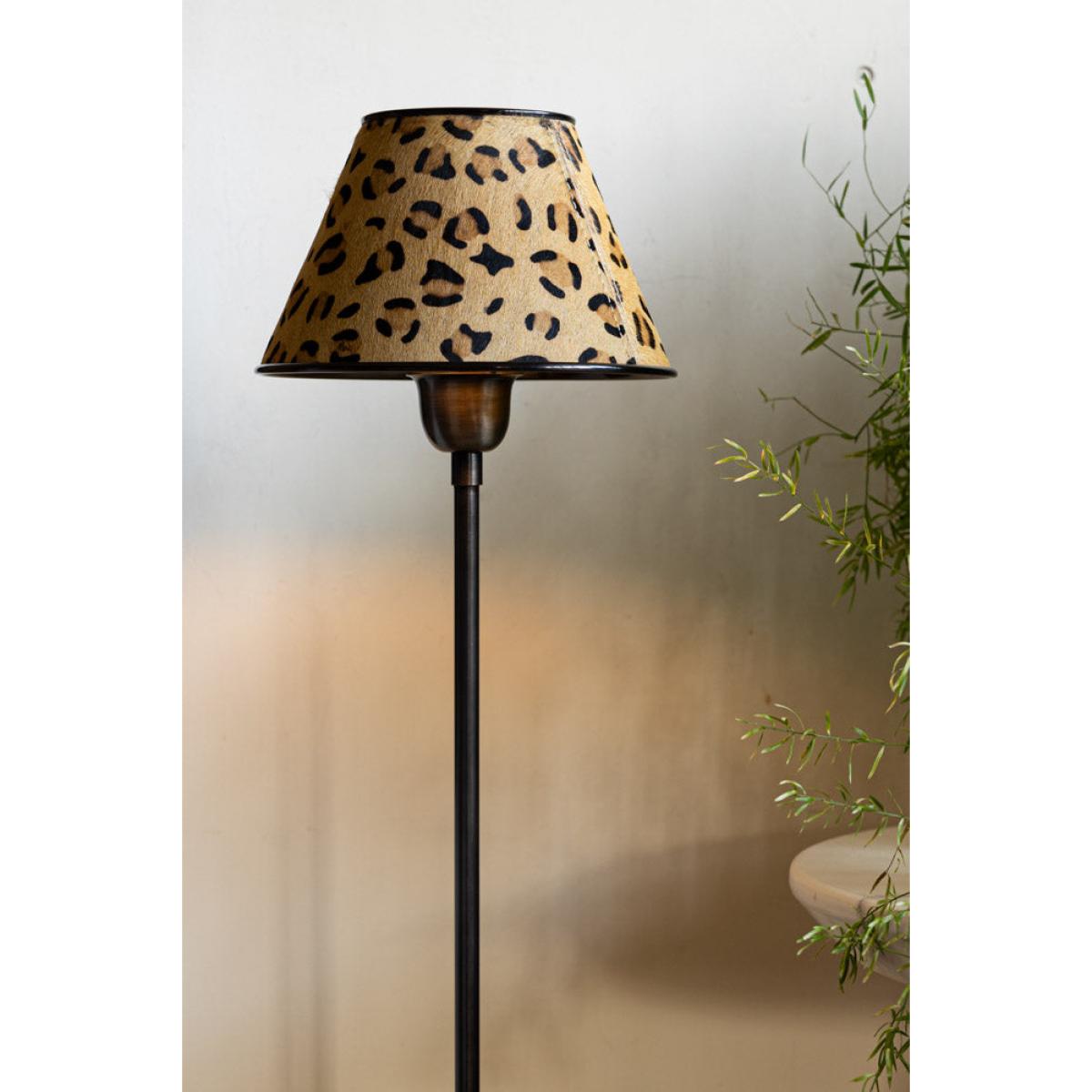 Thin Table Lamp With Leopard Shade – image 3