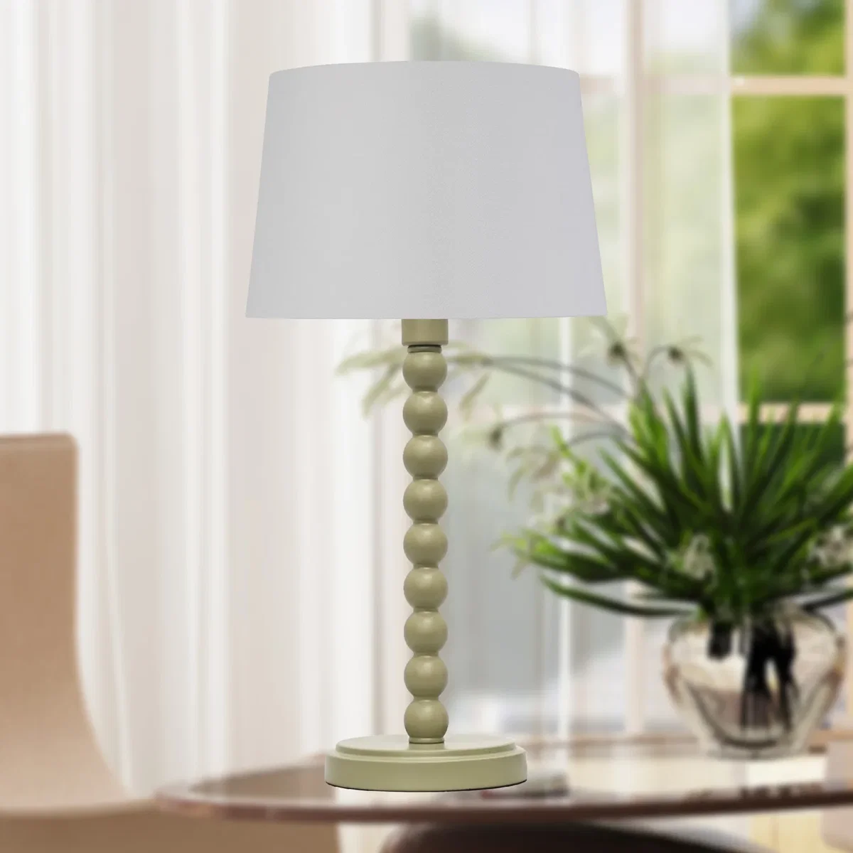 Bobbin Base Only Table Lamp - Matt Sage Green Paint – image 6