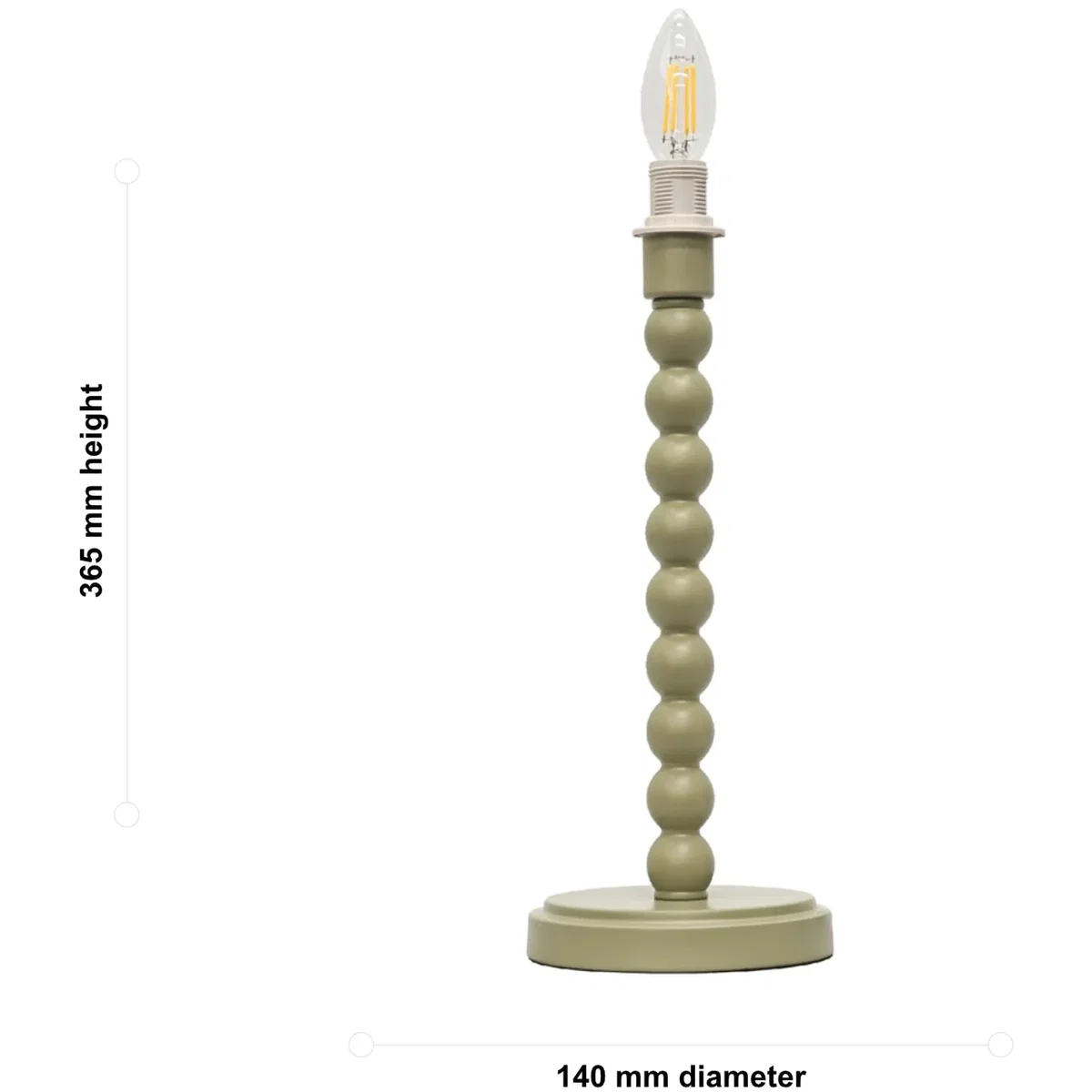 Bobbin Base Only Table Lamp - Matt Sage Green Paint – image 8