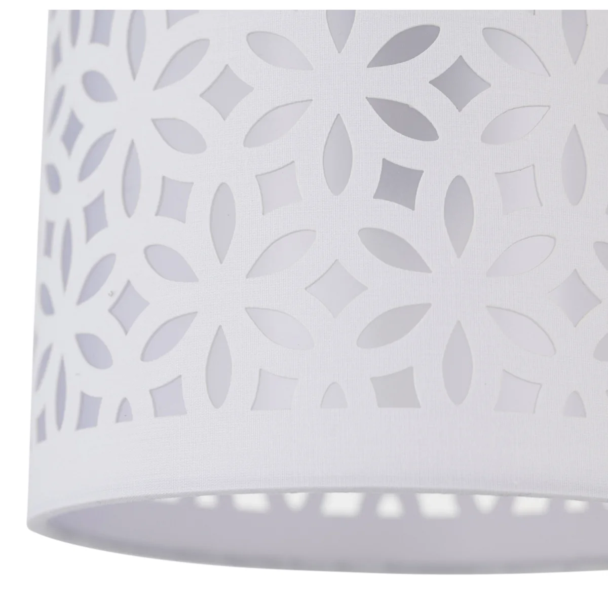 Chrome Jewelled Table Lamp With White Cut Out Shade - Chrome & White – image 2