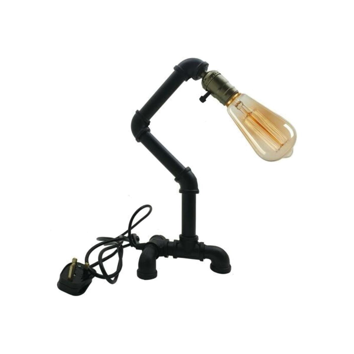 Antique Look Pipe Table Lighting Set - Dark