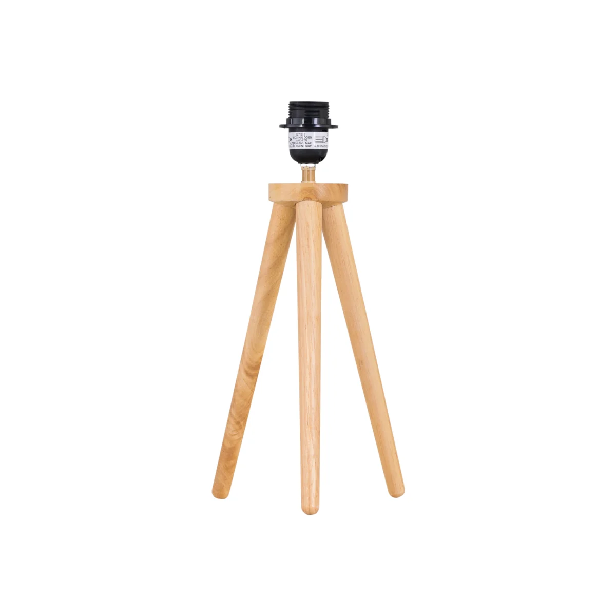 Voyage Light Oak Wooden Tripod Lamp Base - Light Wood – image 1