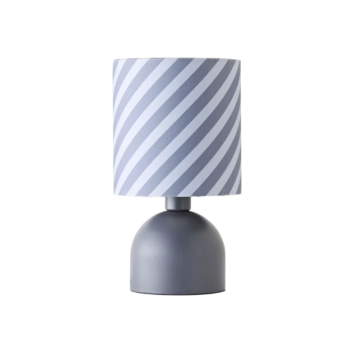 Miley Grey Twist Print Table Lamp with Drum Shade / No - Grey – image 1
