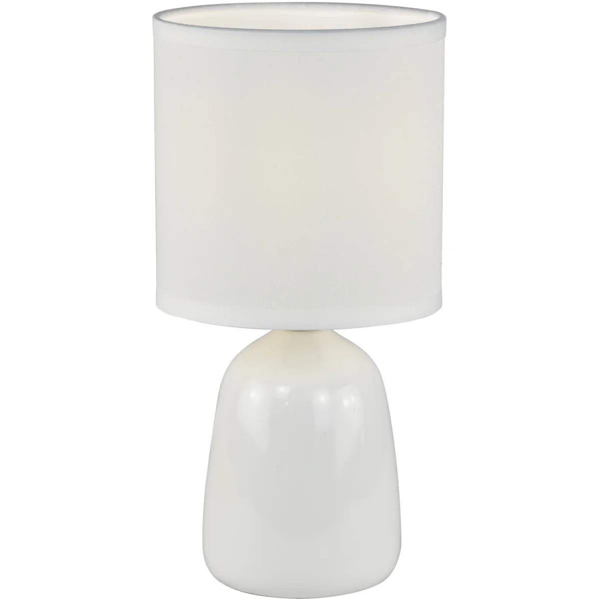 Cleo Set Of 2 White Ceramic 26cm Lamps With Shades - White & White – image 2