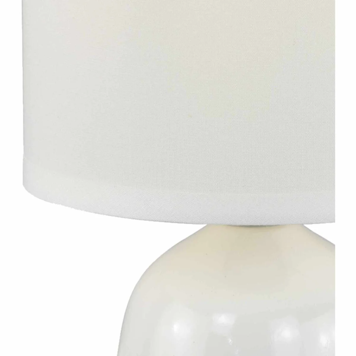 Cleo Set Of 2 White Ceramic 26cm Lamps With Shades - White & White – image 3