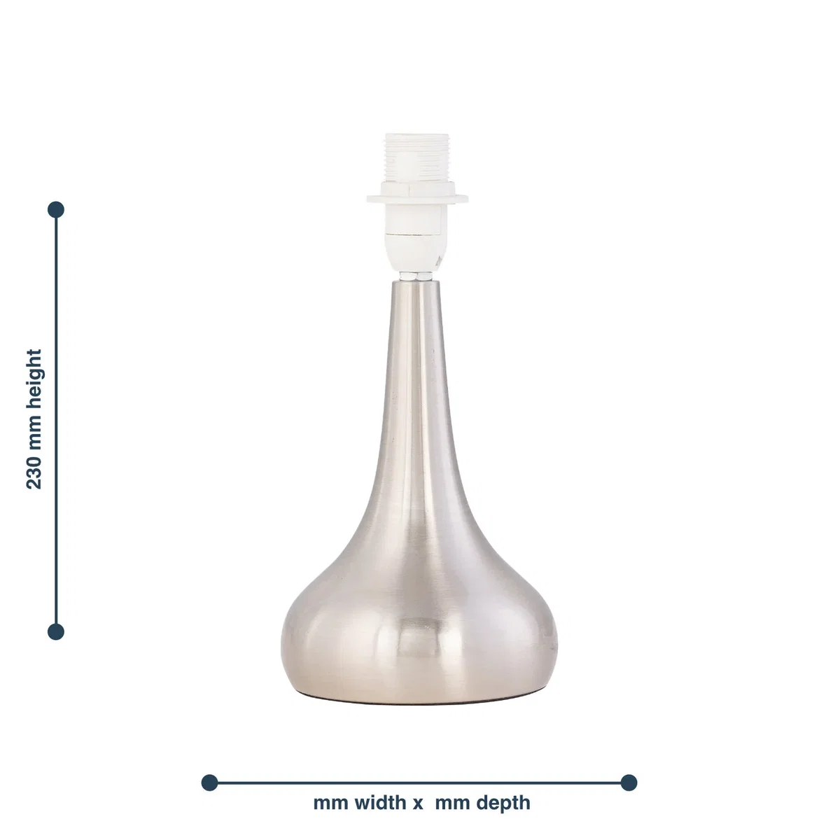 Romana Base Only Table Lamp - Satin Nickel Plate – image 4
