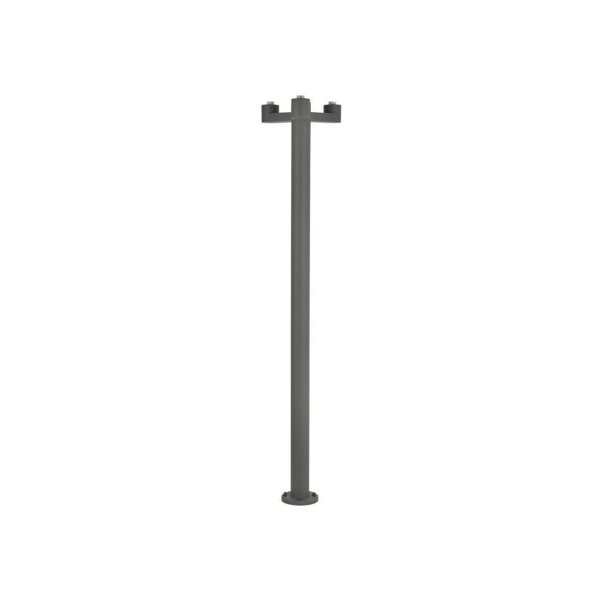 Structure 3 Light Outdoor Lamp Post Base Only - Dark Grey
