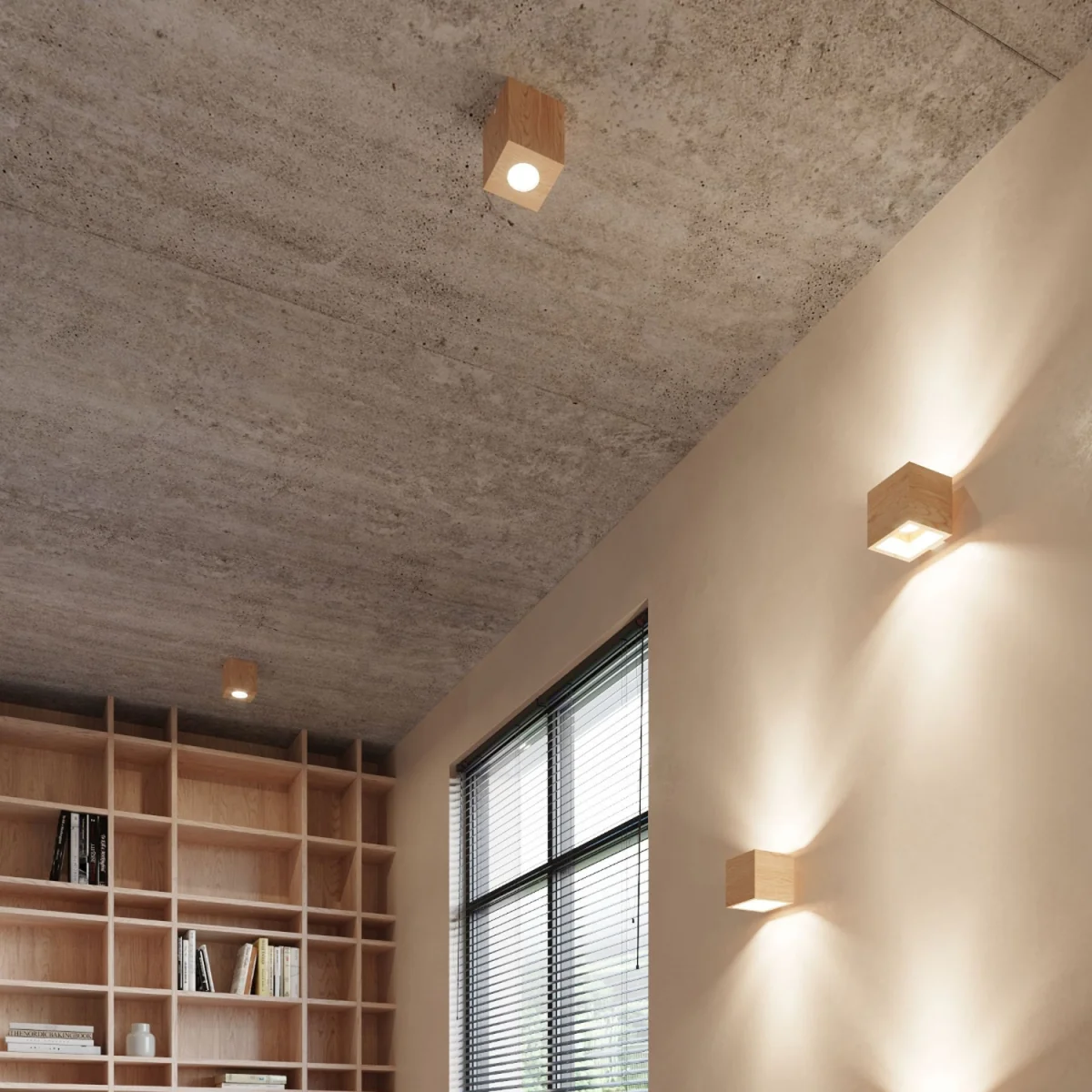 Ceiling lamp QUAD 1 black - gray / Concrete – image 17