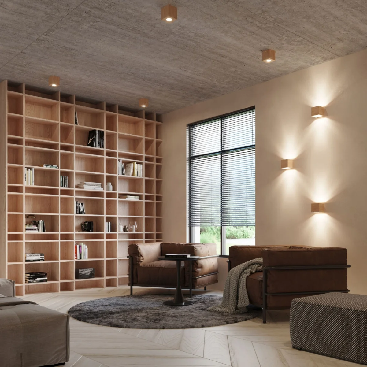 Ceiling lamp QUAD 1 black - gray / Concrete – image 19