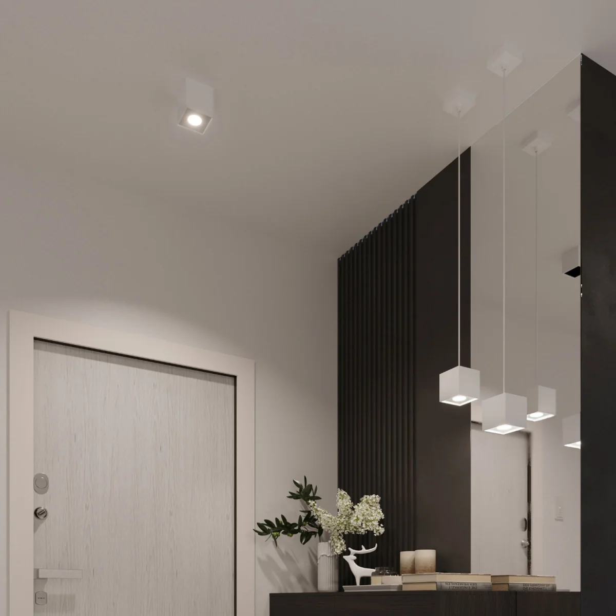 Ceiling lamp QUAD 1 black - gray / Concrete – image 34