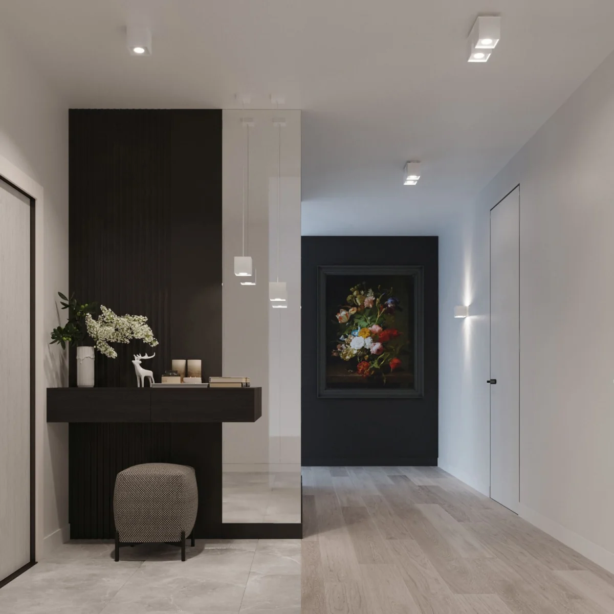 Ceiling lamp QUAD 1 black - gray / Concrete – image 35