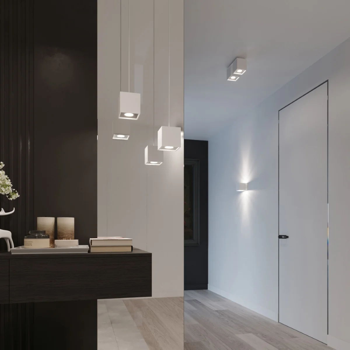 Ceiling lamp QUAD 1 black - gray / Concrete – image 36