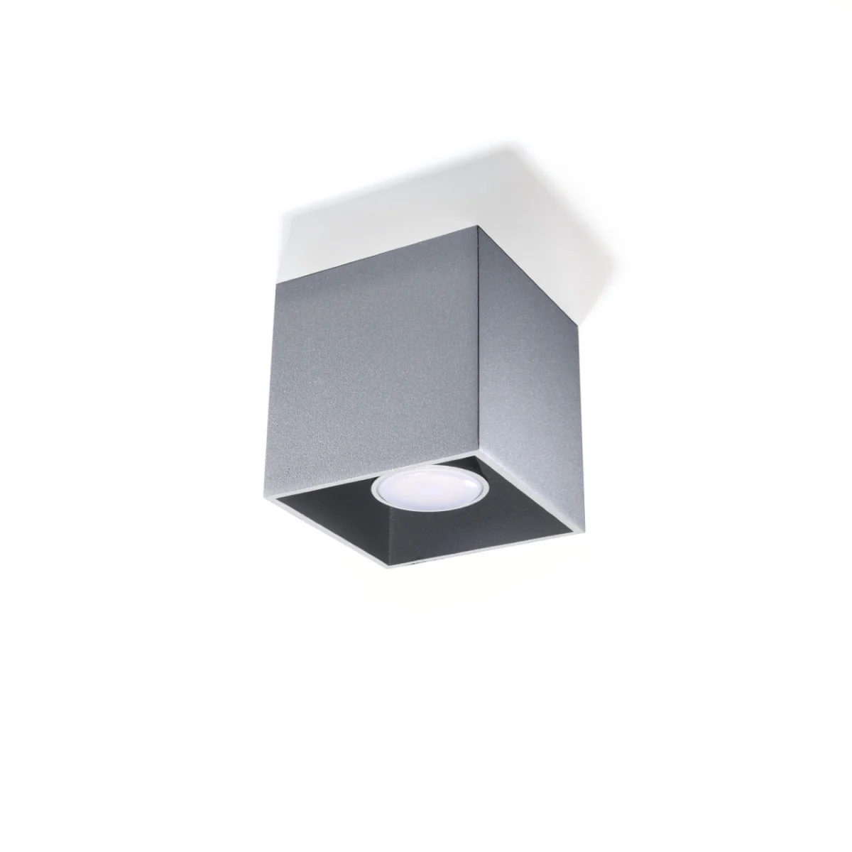 Ceiling lamp QUAD 1 black - gray / Concrete – image 10