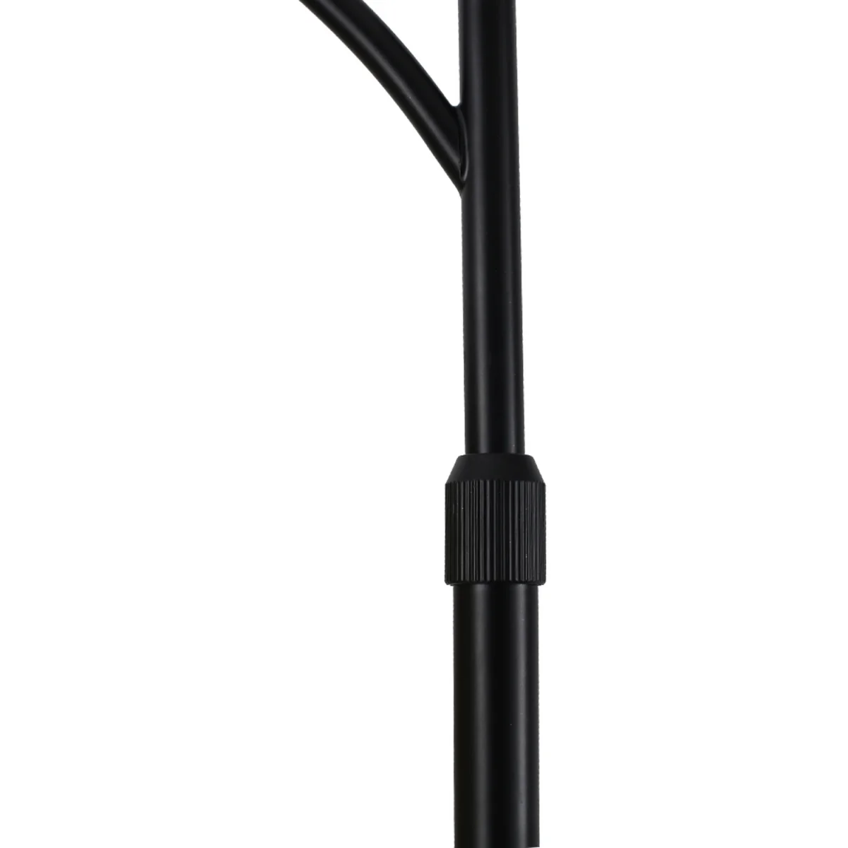 Organic Bamboo Floor Lamp with Woven Dome Shade - Black – image 2