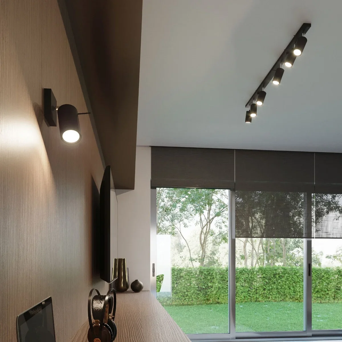 Ceiling lamp RING 2 chrome - black – image 4