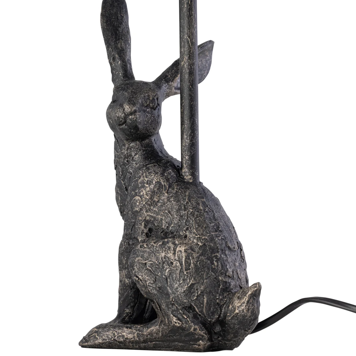 Henrietta Table Lamp With Shade - Antique Gold Resin And Grey Linen – image 2