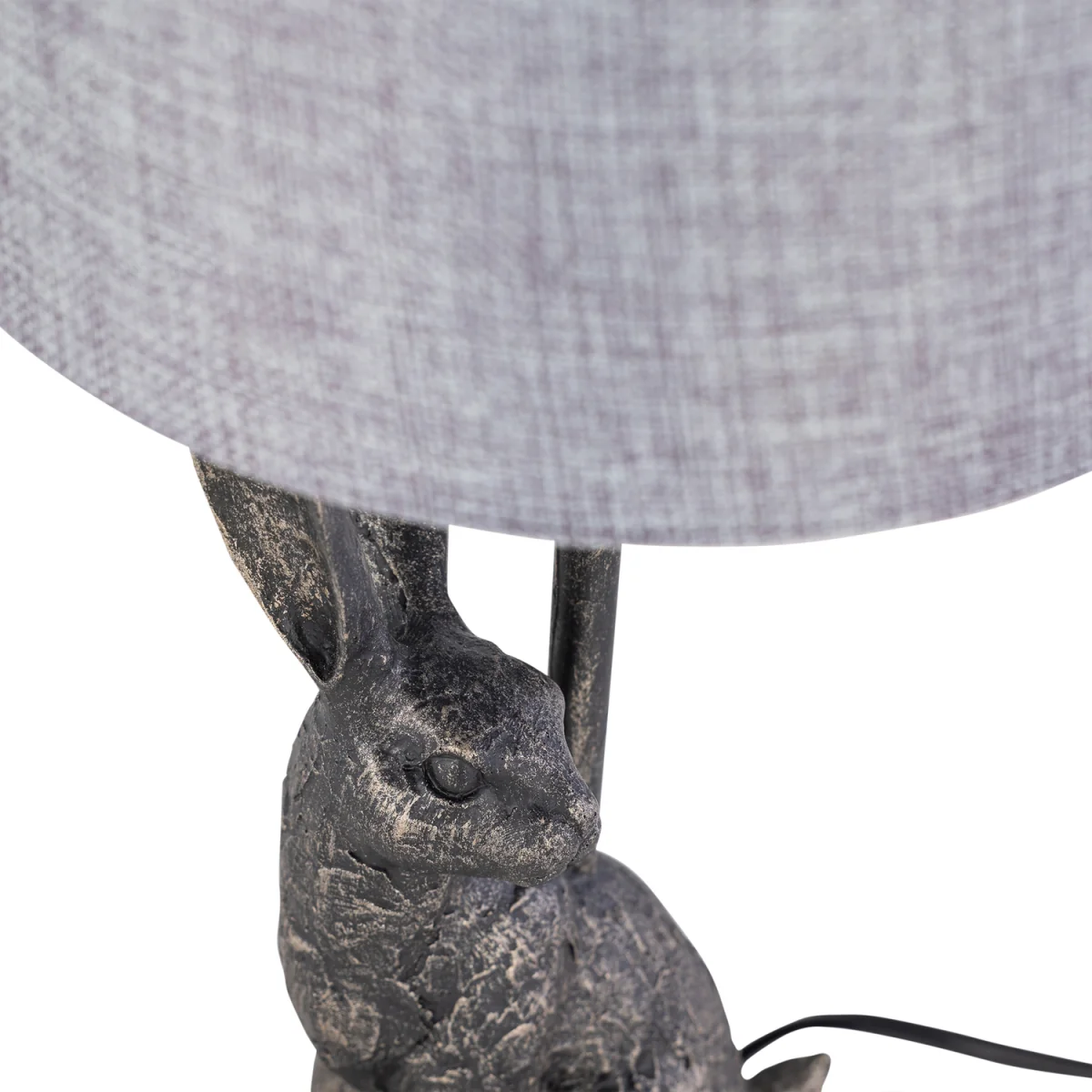 Henrietta Table Lamp With Shade - Antique Gold Resin And Grey Linen – image 4