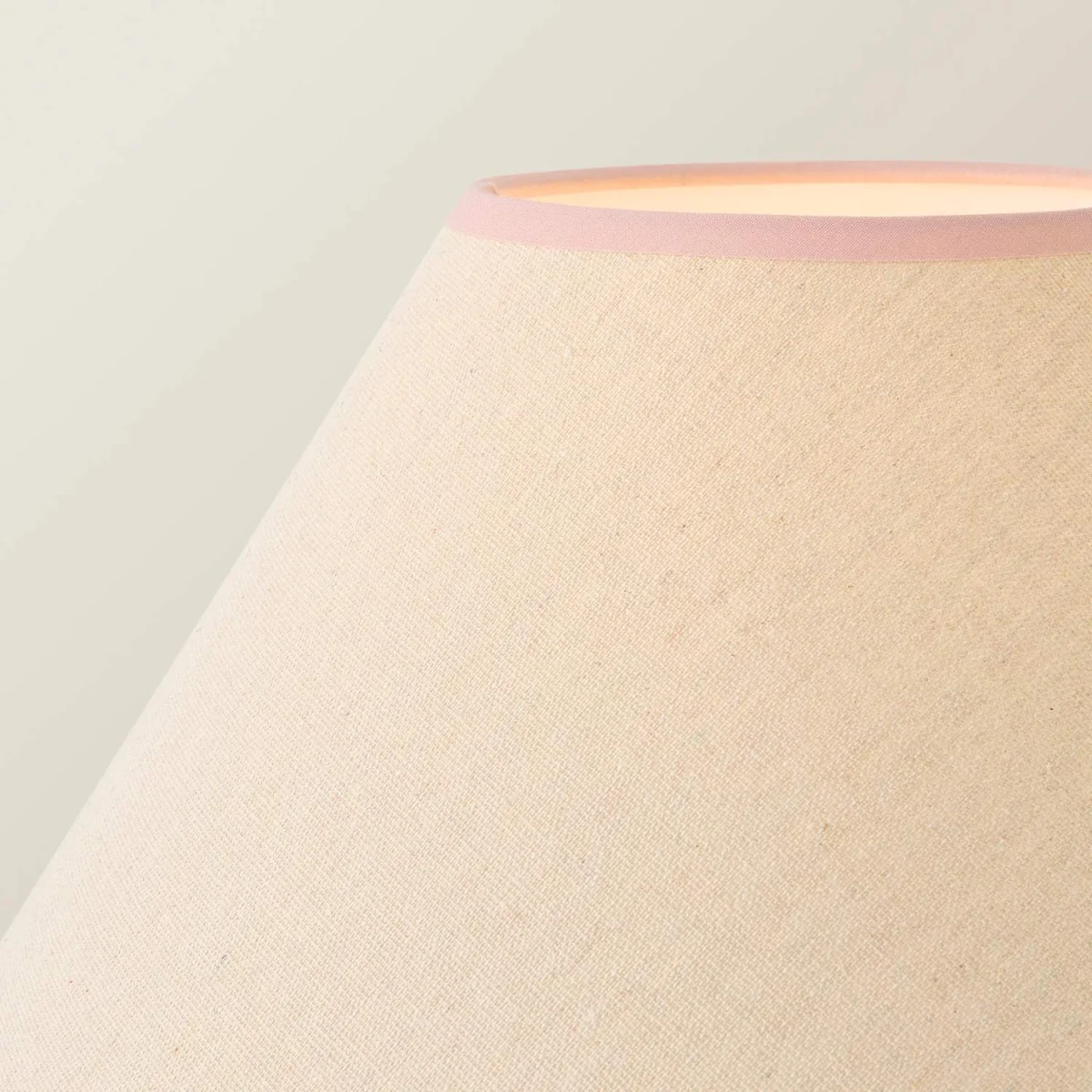 Bobbin Walnut Floor Lamp Linen Trim Shade Bobble Floor Lamp - Pink Trim / No - Walnut – image 1