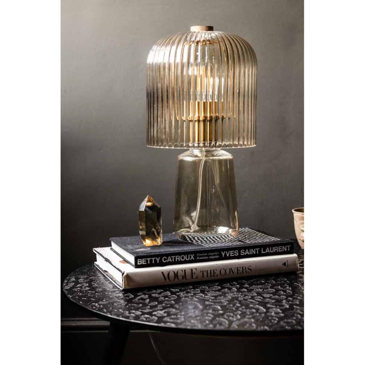 Champagne Seventies Glass Table Lamp – image 2