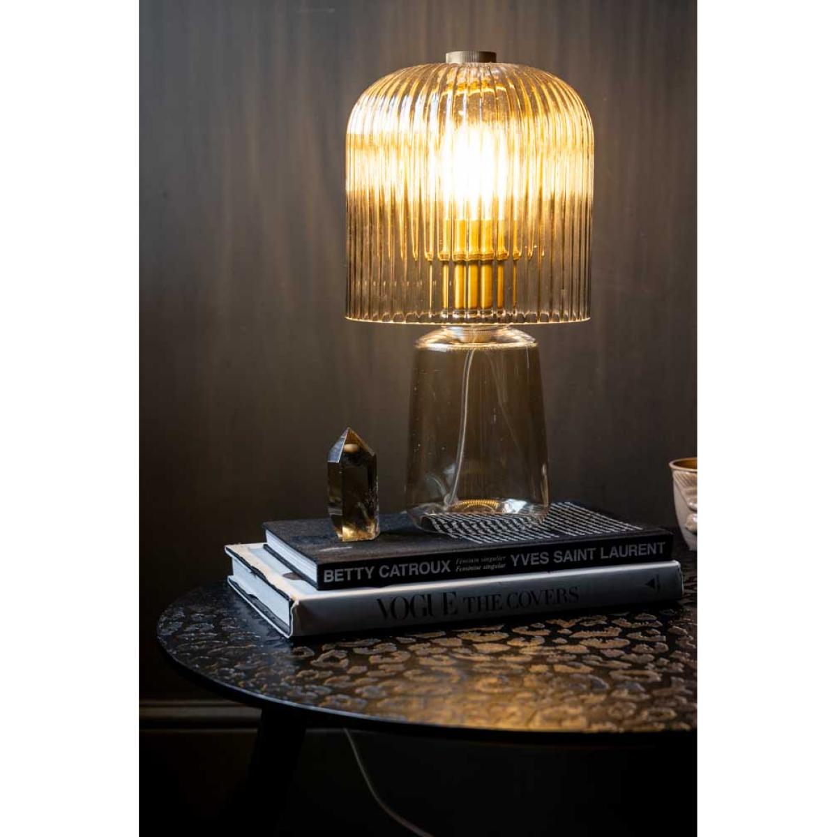 Champagne Seventies Glass Table Lamp – image 3