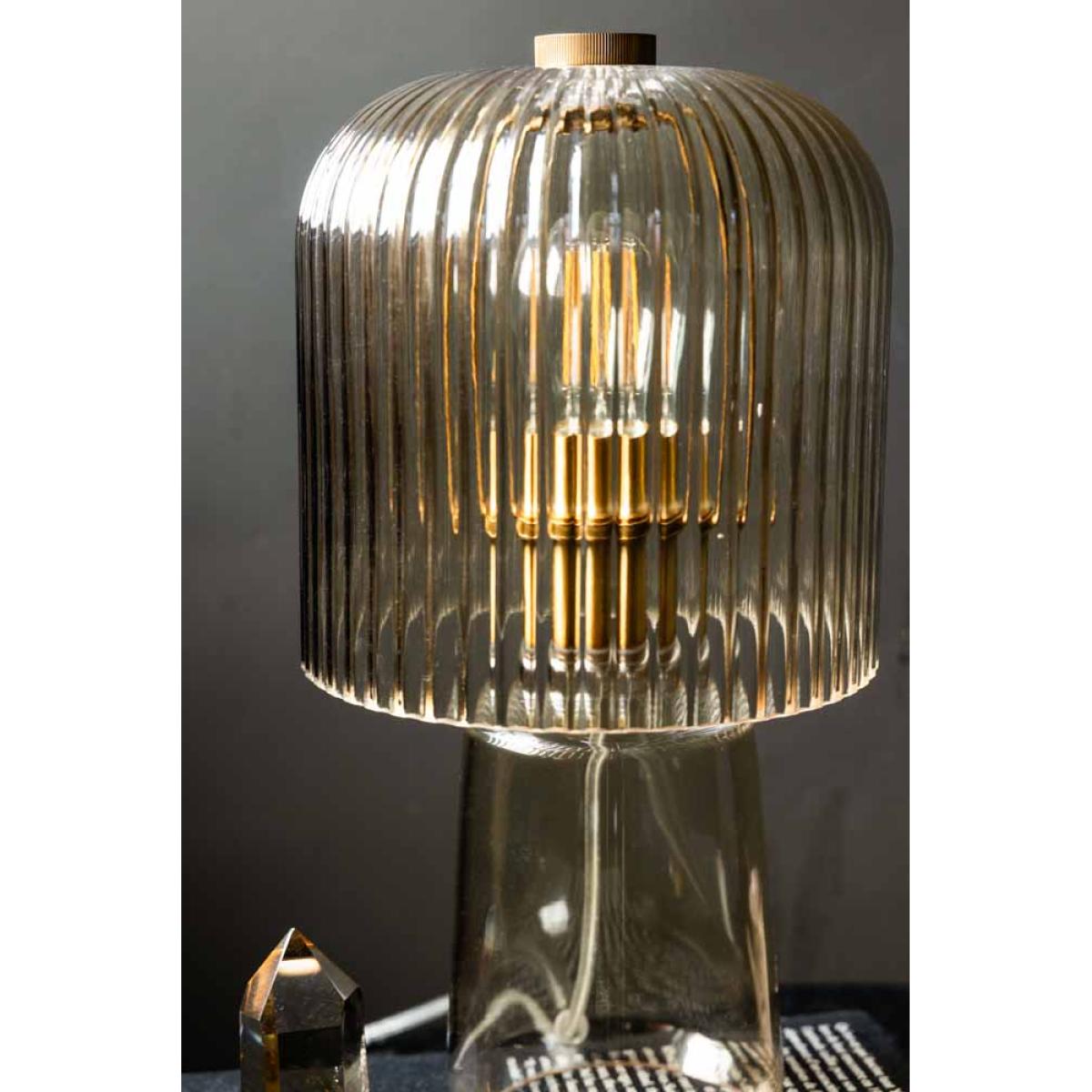Champagne Seventies Glass Table Lamp – image 5