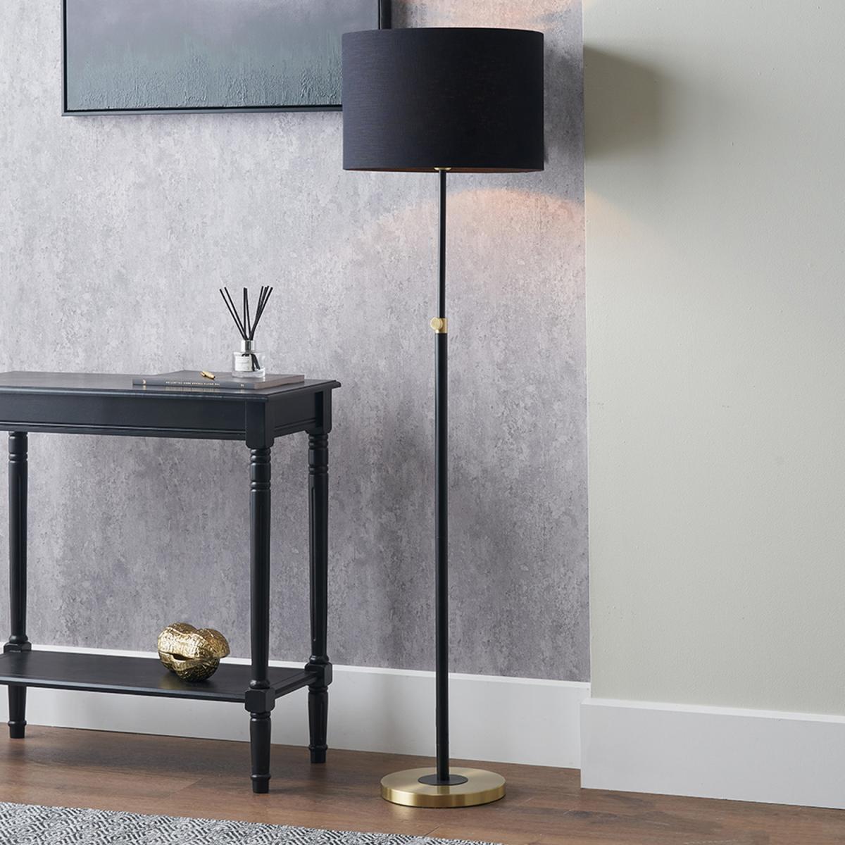 Adjustable Height Floor Lamp - Black