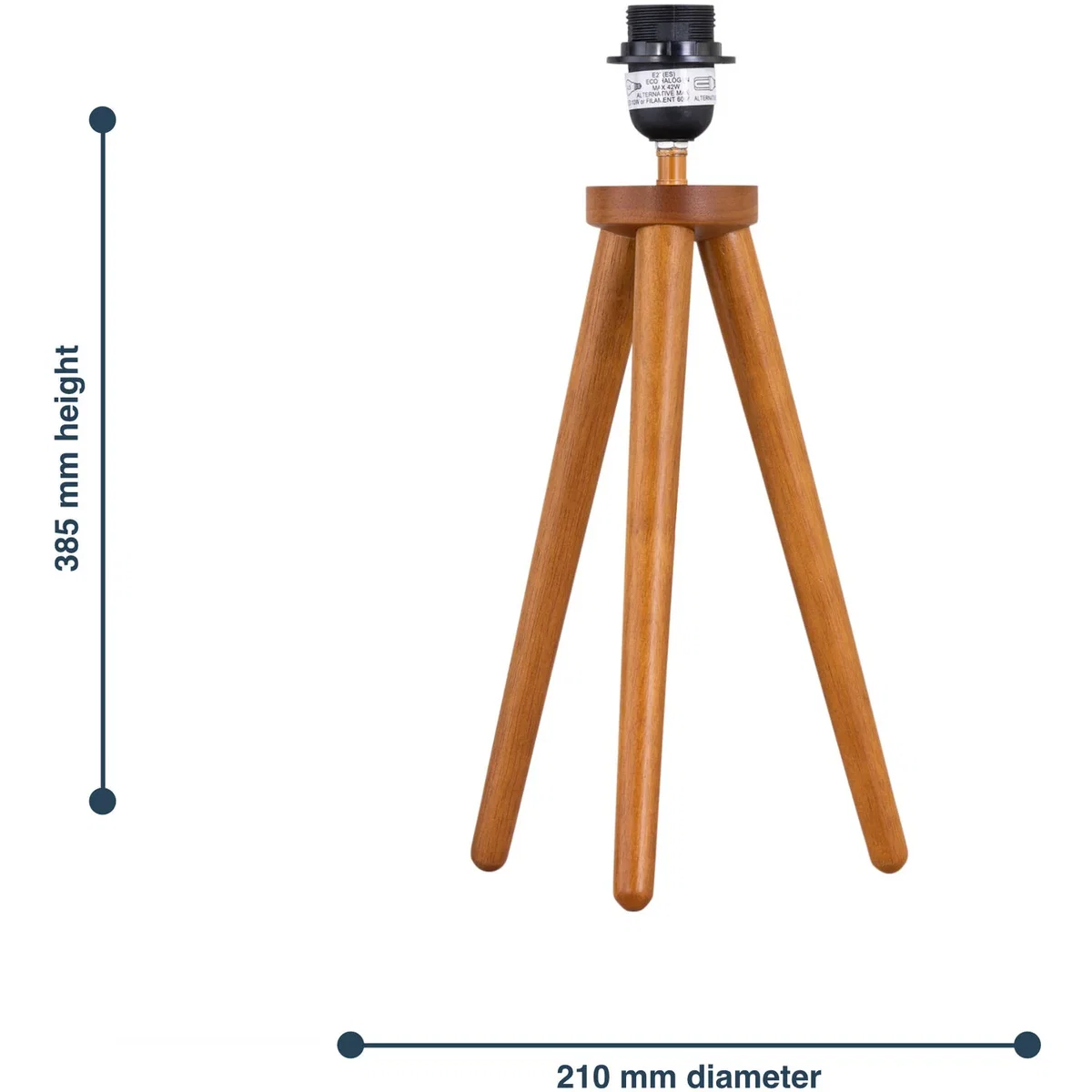 Voyage Base Only Table Lamp - Dark Oak Wood – image 2