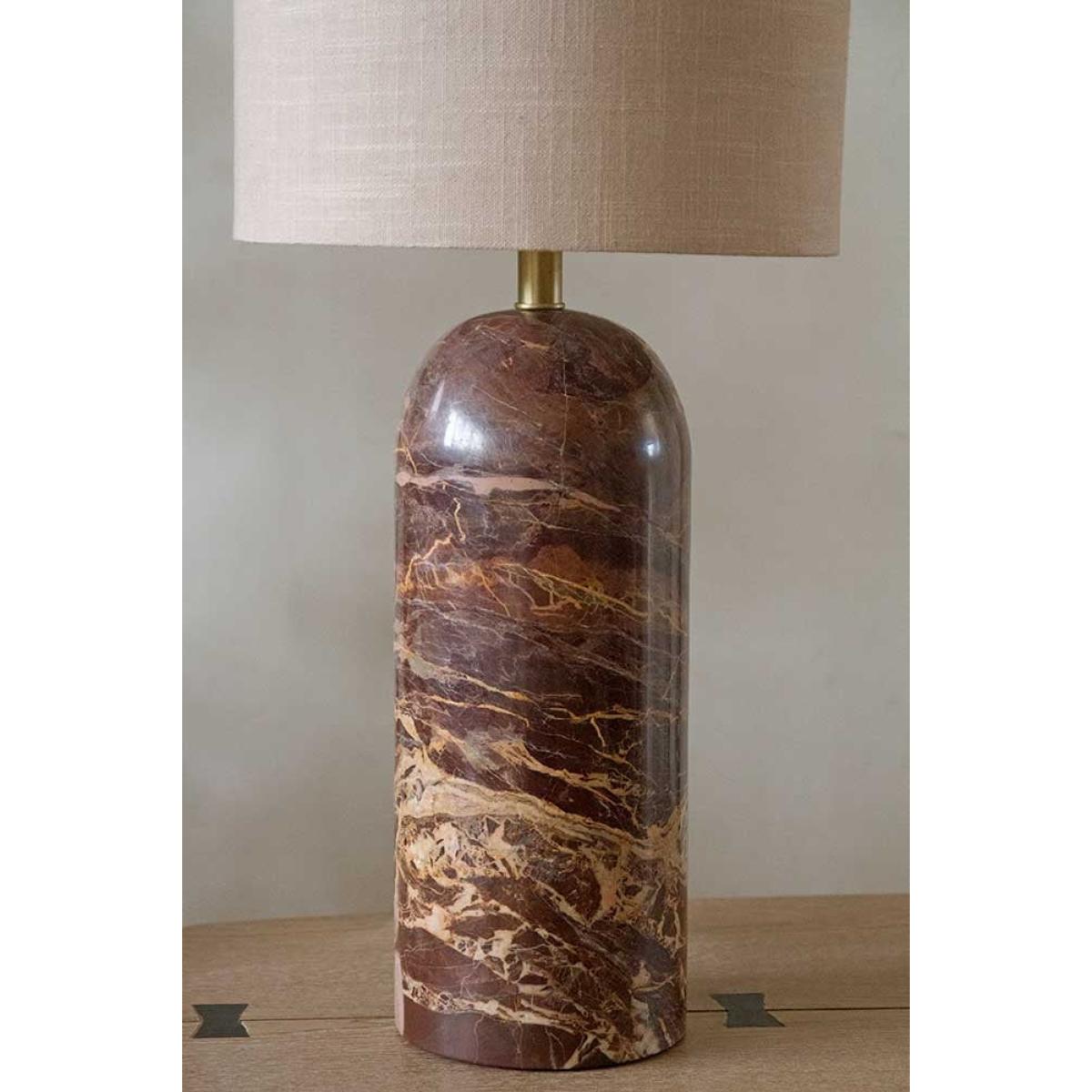 Wine Red Marble Table Lamp - Base Only – image 2