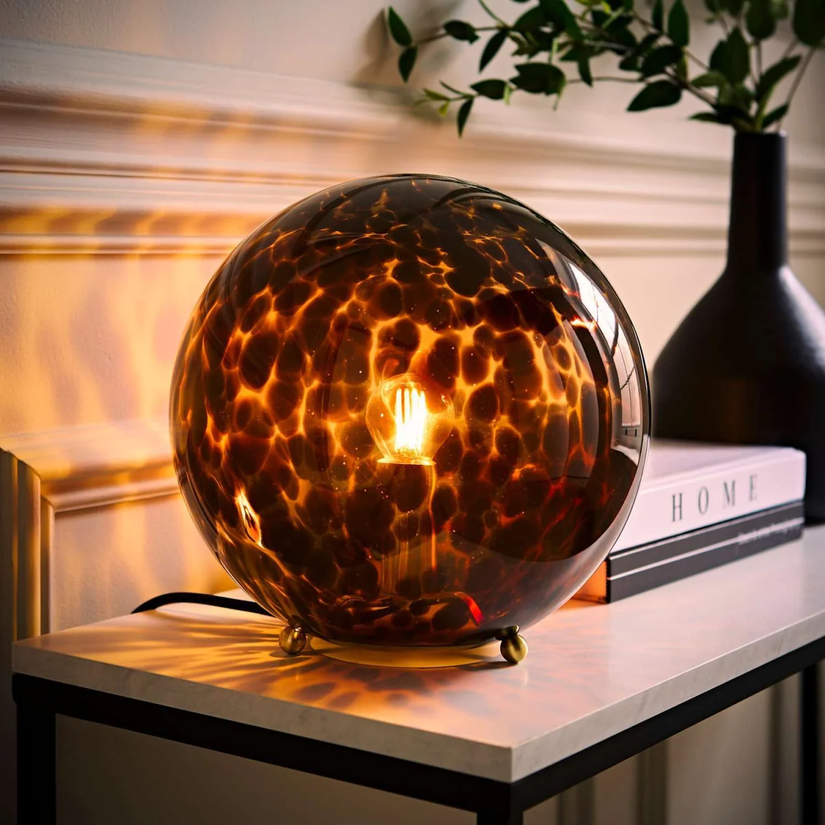 Chiara Leopard Glass Globe Table Lamp - Leopard – image 3
