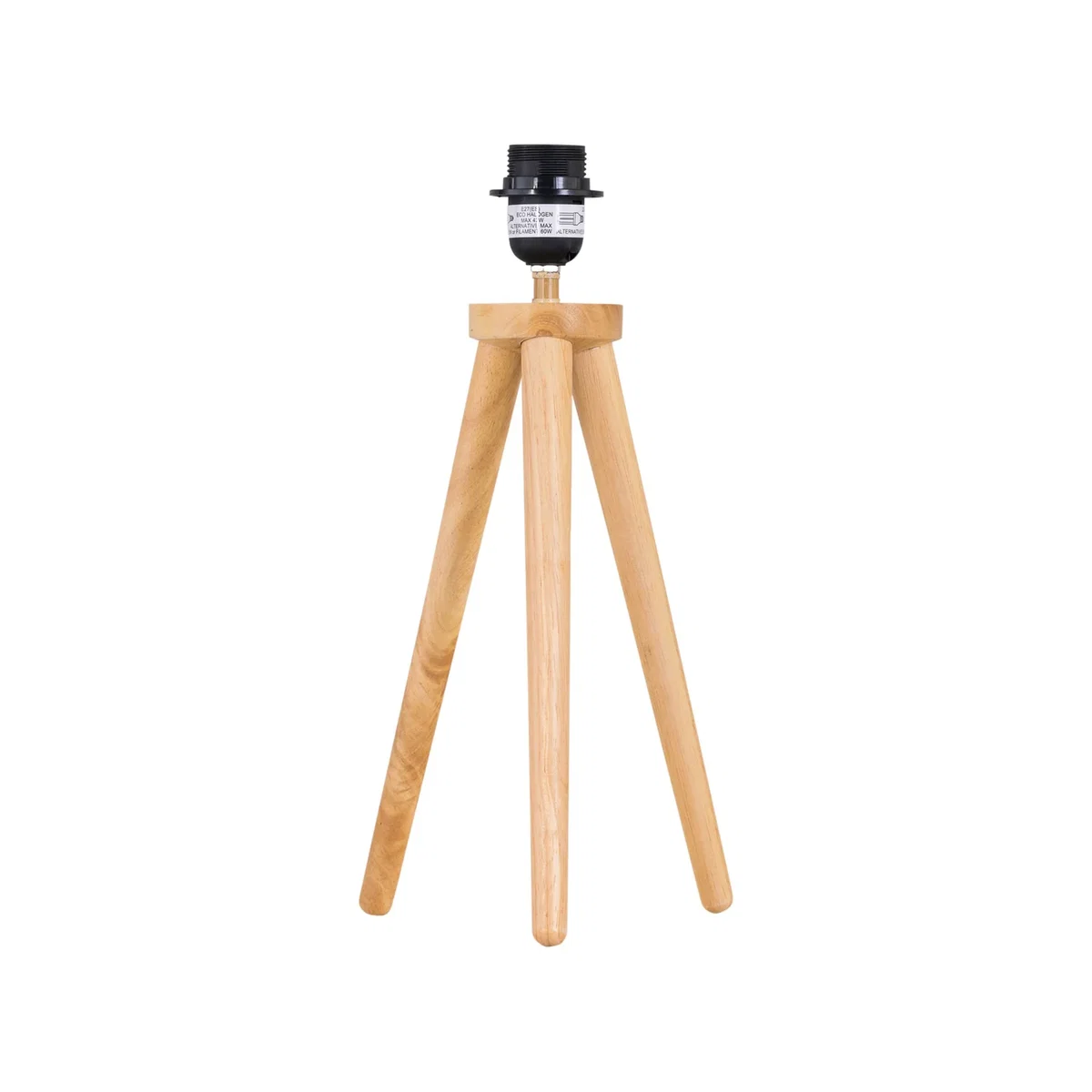 Set Of 2 Voyage Light Oak Wooden Tripod Lamp Bases - Light Wood – image 2