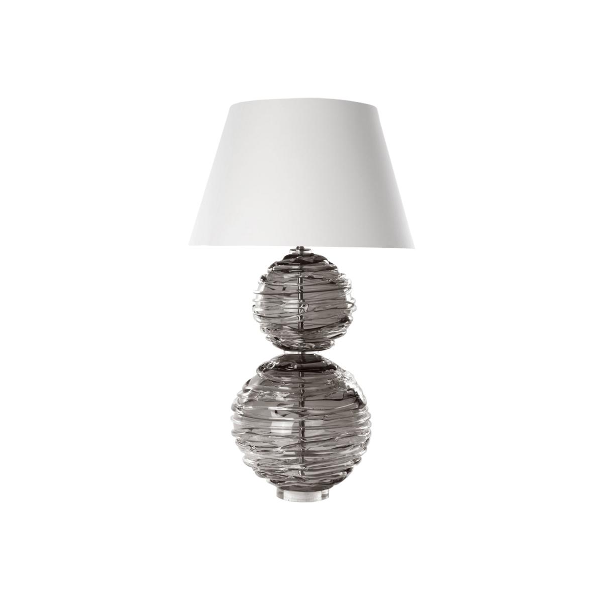 Alfie Crystal Glass Lamp by William Yeoward in Slate Grey – image 1