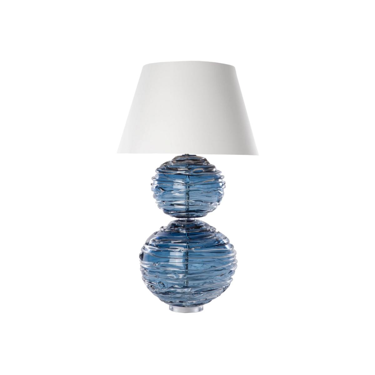 Alfie Crystal Glass Lamp by William Yeoward in Midnight Blue – image 1
