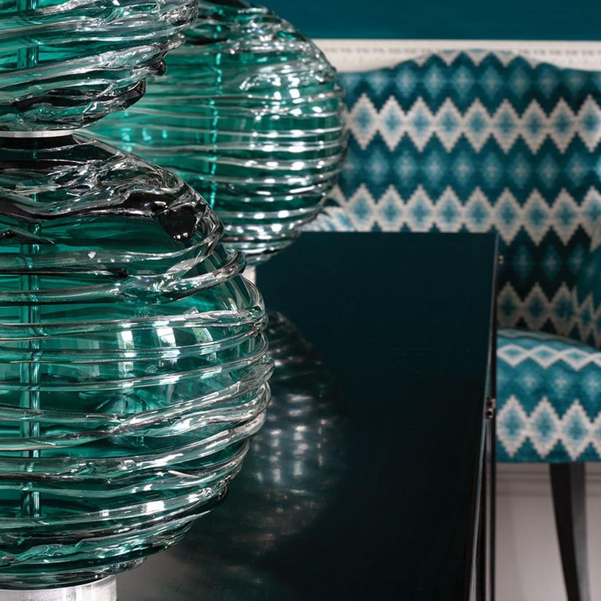 Alfie Crystal Glass Lamp by William Yeoward in Jade Green – image 4