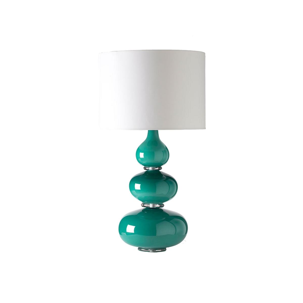 Aragoa Crystal Glass Lamp by William Yeoward in Jade Green
