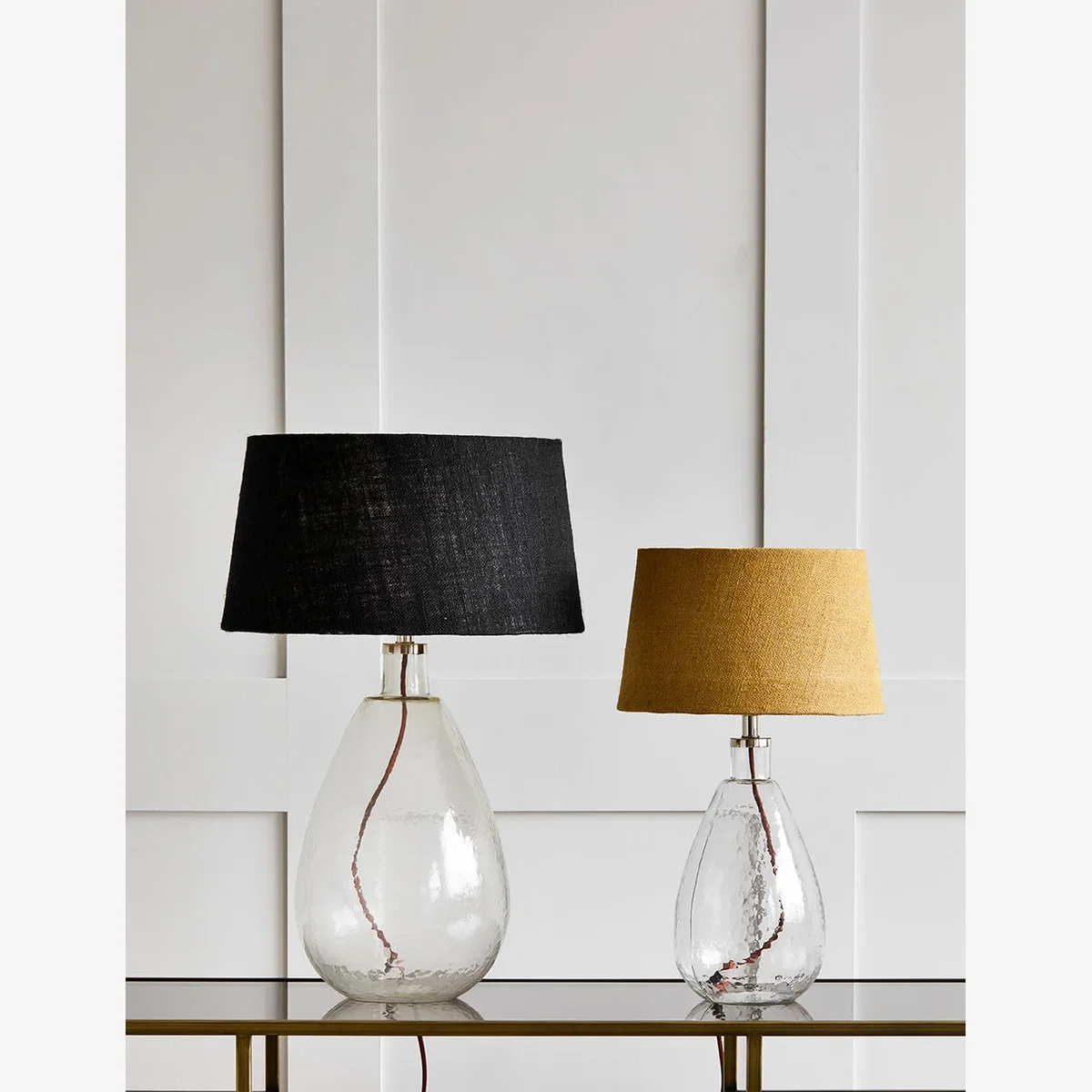 Baba Clear Glass Tall Lamp Base - Two Sizes Available – image 1