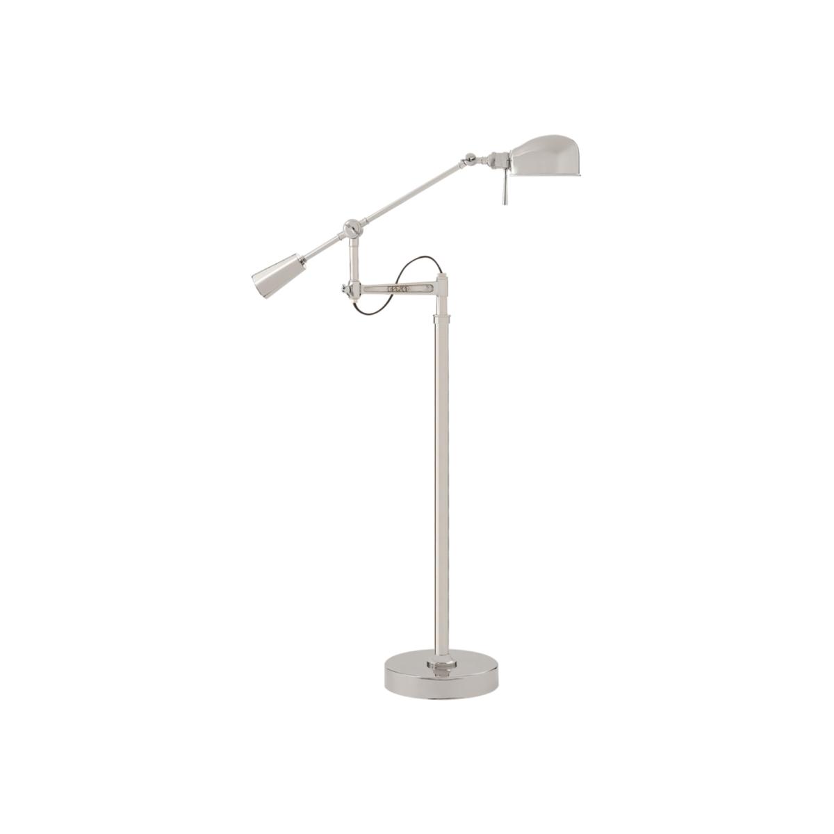 Visual Comfort | RL '67 Boom Arm Floor Lamp | Polished Nickel